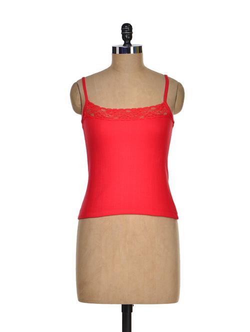 Red Lace Camisole - 63129 - Very Small Image - 1