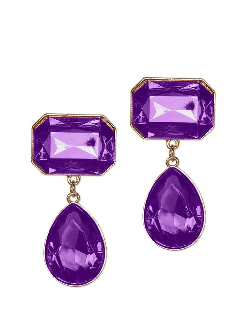 stylish purple earrings - 64508 - Very Small Image - 1