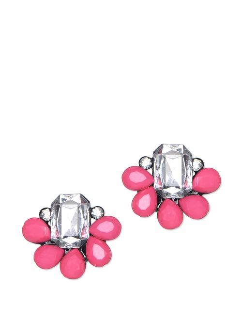 pink floral studs - 64518 - Very Small Image - 1