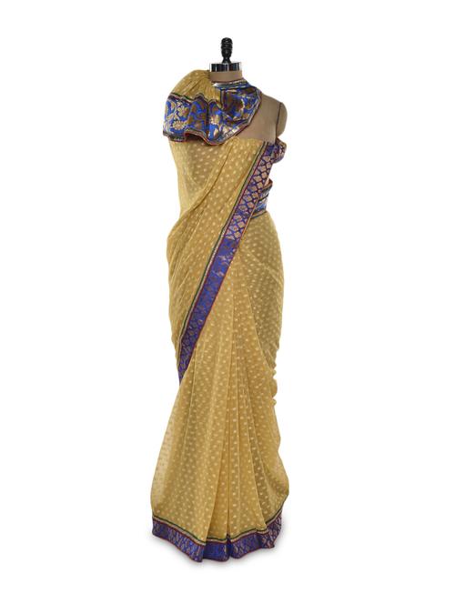Brocade Fancy Saree - 64919 - Very Small Image - 1