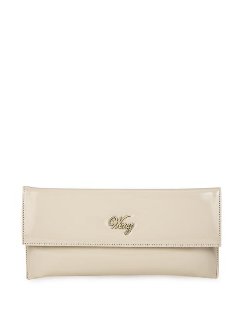 Cream Faux Leather Wallet - 66950 - Very Small Image - 1