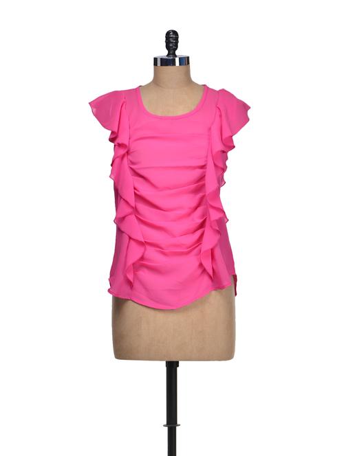 ruffled pink top - 68108 - Very Small Image - 1