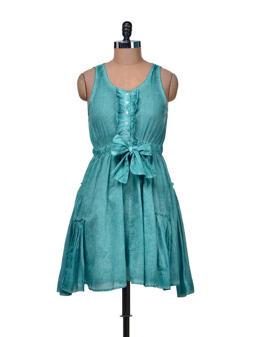 turquoise pigment dyed tunic - 68941 - Very Small Image - 1