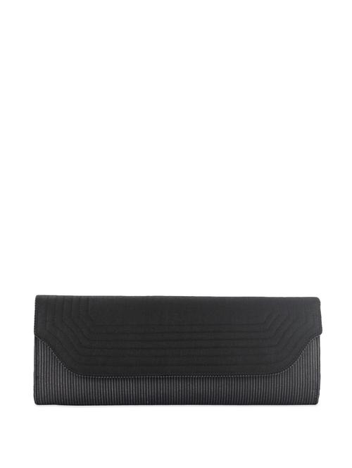 classic black striped silk clutch - 72794 - Very Small Image - 1