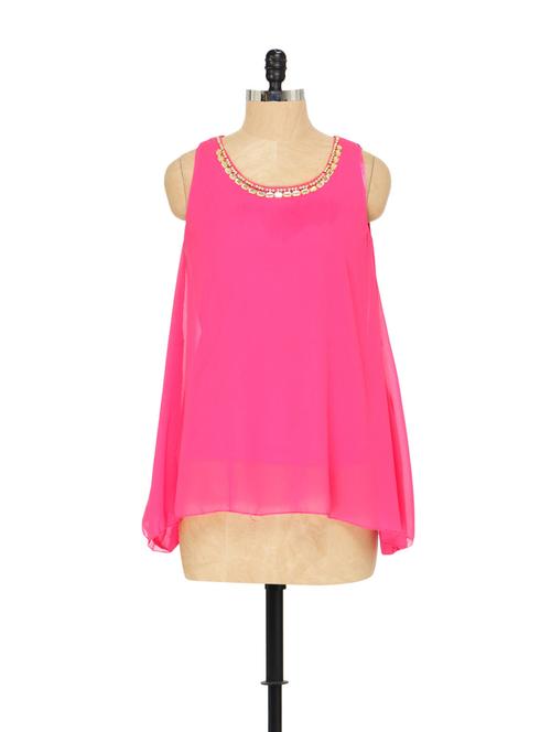 candy pink asymmetrical top - 75164 - Very Small Image - 1