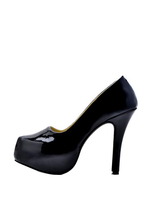 shiny black fashion hit high heels - 77434 - Very Small Image - 1
