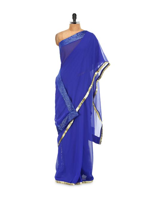 light evening georgette saree - 79448 - Very Small Image - 1