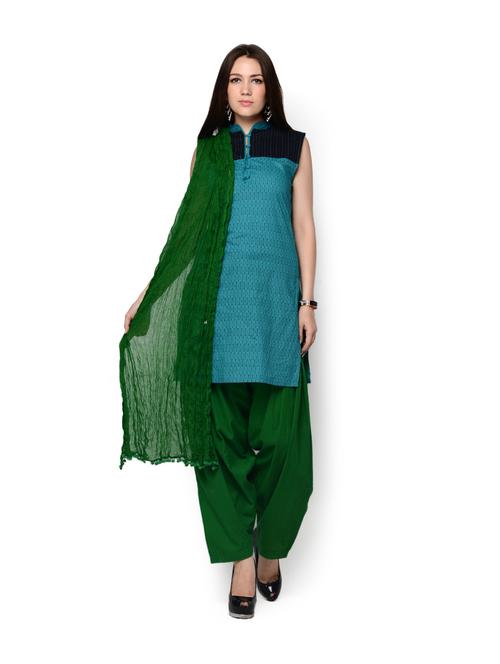 dark green patiala set - 80320 - Very Small Image - 1