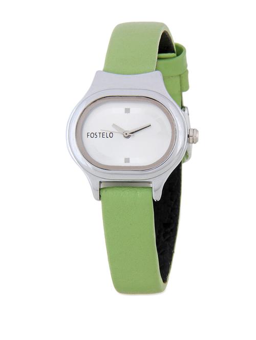 Parrot green leather watch - 82521 - Very Small Image - 1