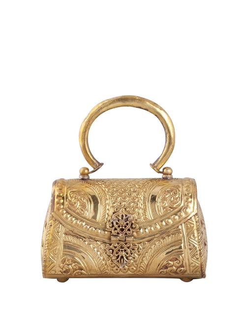 brass clutch with gold polish - 843 - Very Small Image - 1
