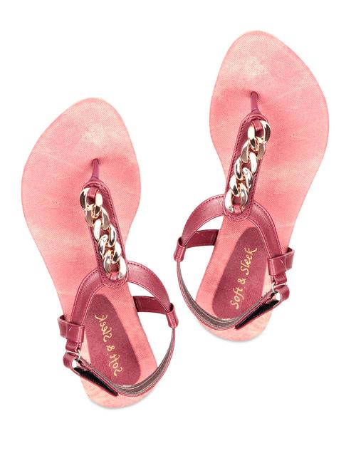 maroon flats with chain - 848068 - Very Small Image - 1