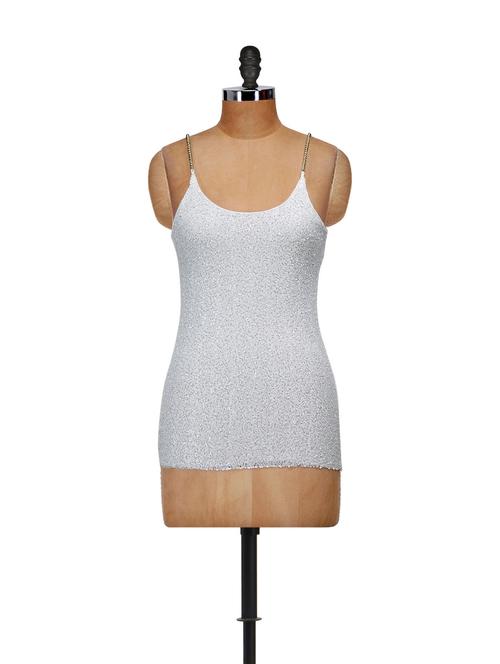 sequined polyester knit top - 848414 - Very Small Image - 1