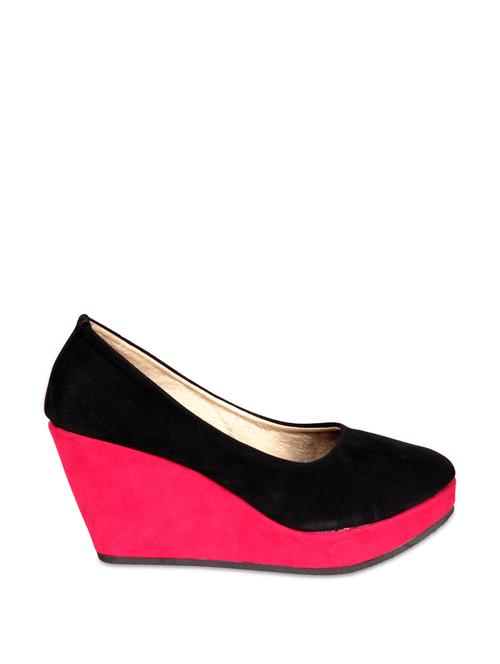 classy black and red suede wedges - 848955 - Very Small Image - 1