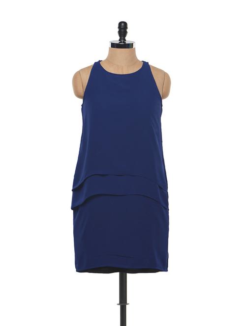 sleeveless layered blue dress - 849447 - Very Small Image - 1