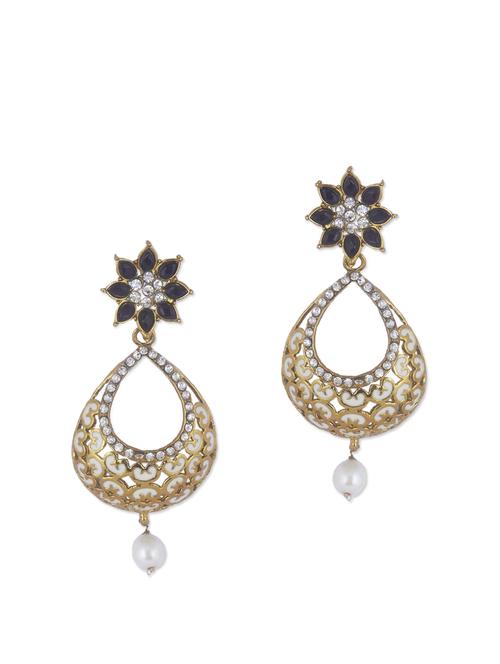 monochrome teardrop style earrings - 849650 - Very Small Image - 1