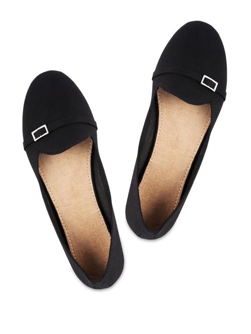 black denim buckle-trim ballerinas - 850974 - Very Small Image - 1