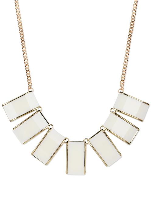 cream and gold chunky bib necklace - 852635 - Very Small Image - 1