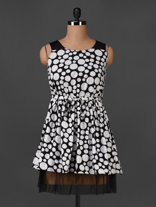 monochrome dot printed dress - 860161 - Very Small Image - 1
