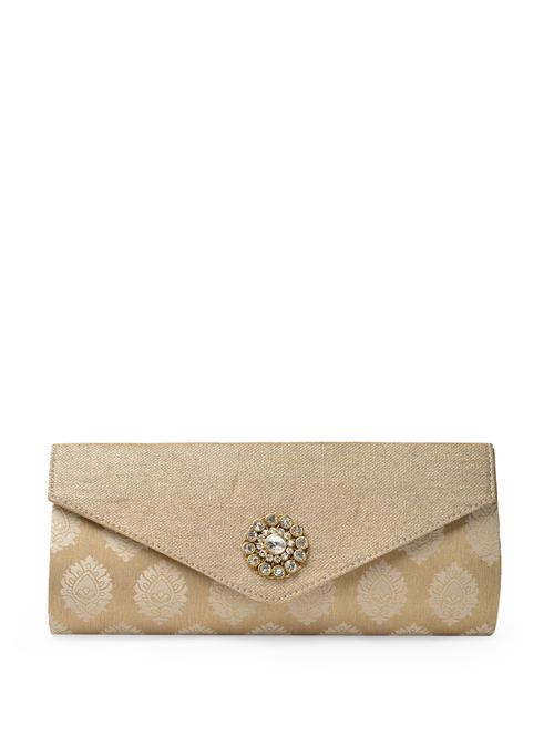 gold brocade envelope clutch - 860731 - Very Small Image - 1