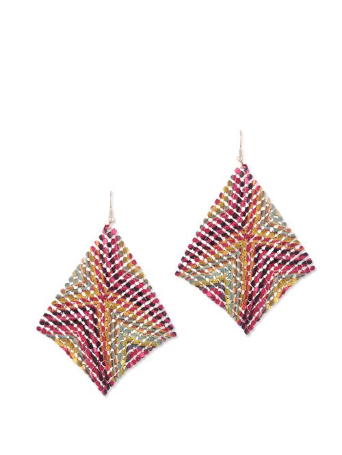 stylish multicolor patterned earrings - 865962 - Very Small Image - 1