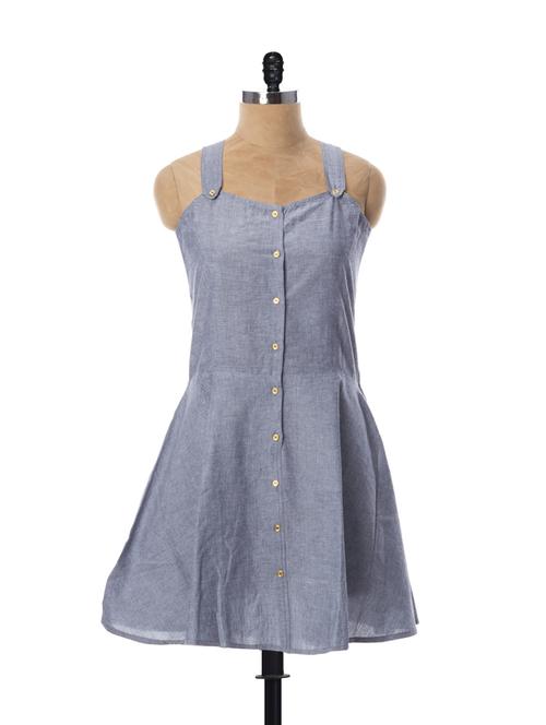 cute grey colored summer dress - 88275 - Very Small Image - 1