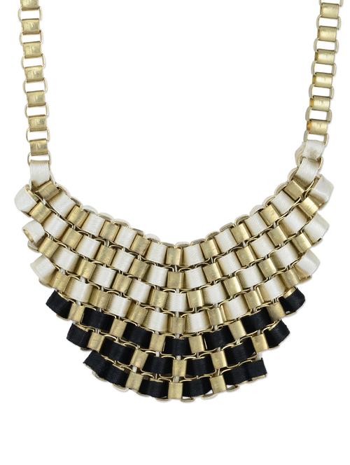 black and white bold gold neckpiece - 886255 - Very Small Image - 1