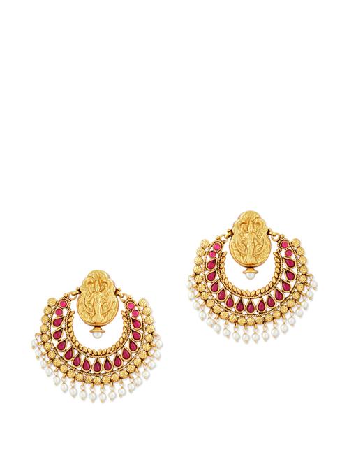 temple earrings with purple stones - 887018 - Very Small Image - 1
