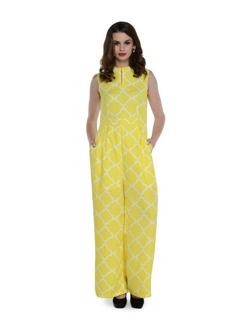 yellow and white printed jumpsuit - 888660 - Very Small Image - 1
