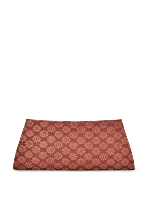traditional maroon  zari brocade clutch - 889199 - Very Small Image - 1