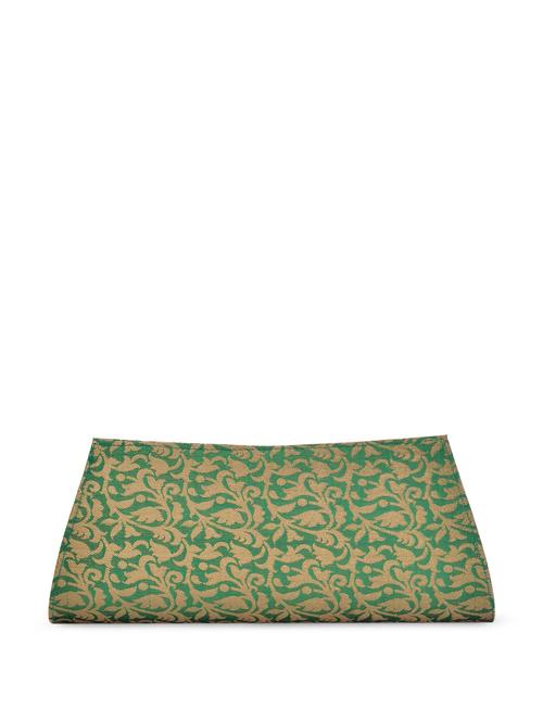 traditional green  zari brocade clutch - 889200 - Very Small Image - 1