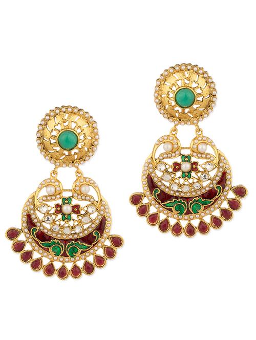 Chunky Earrings With Multi Enamel - 889635 - Very Small Image - 1