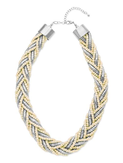 Bead braid statement necklace - 890651 - Very Small Image - 1