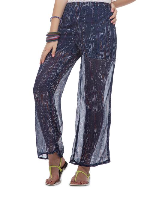 printed blue pants - 894329 - Very Small Image - 1