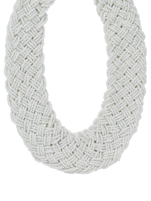 Contemporary white Seed Bead short Necklace - 895595 - Very Small Image - 1