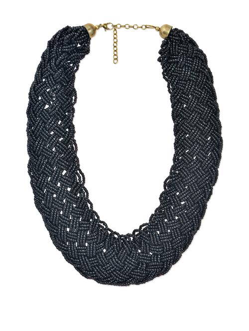 Contemporary black Seed Bead Necklace - 895596 - Very Small Image - 1