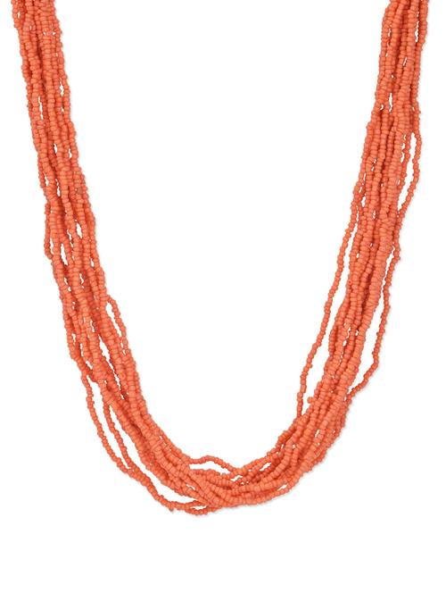 Orange Seed bead long Necklace - 895618 - Very Small Image - 1