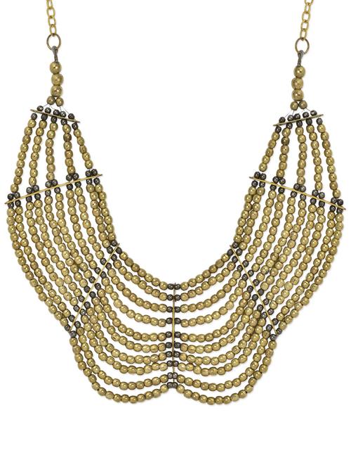 gold fine beads necklace - 895638 - Very Small Image - 1