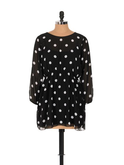 polka print sheer flowy dress - 895792 - Very Small Image - 1