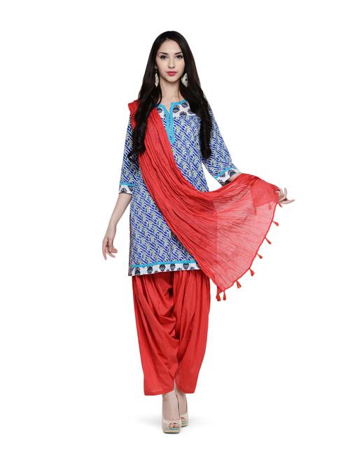 red solid patiala - 897331 - Very Small Image - 1