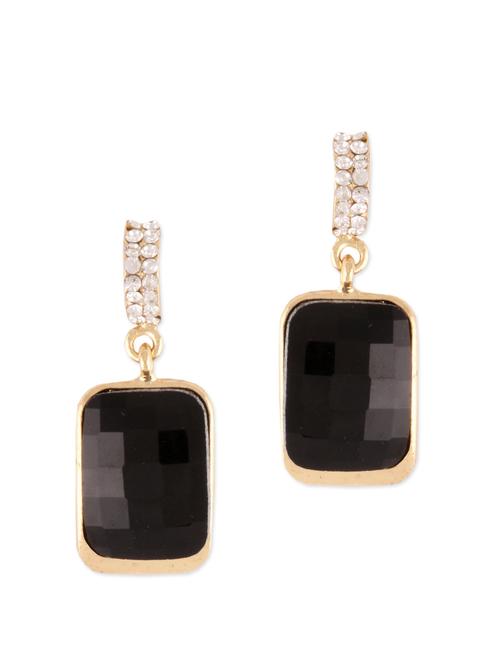 black rectangular 
diamond stud earrings - 901167 - Very Small Image - 1