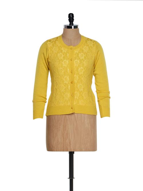 trendy yellow cardigan - 903060 - Very Small Image - 1