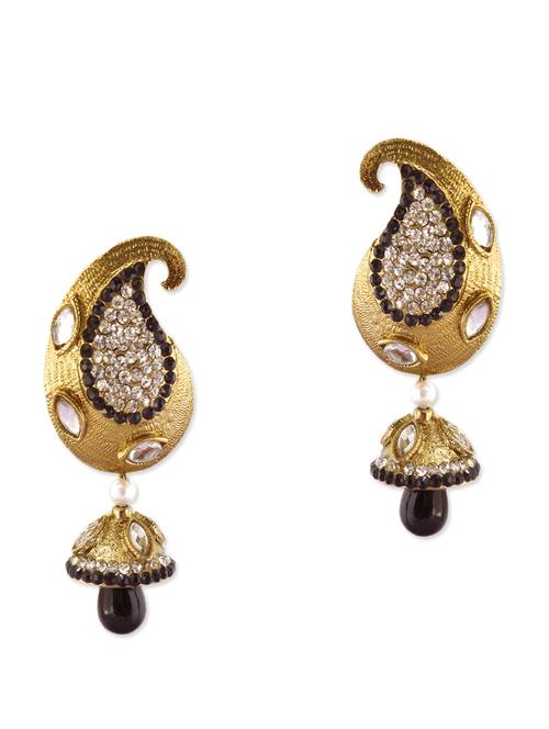 stunning golden earrings with fabulous brown crystals - 903176 - Very Small Image - 1