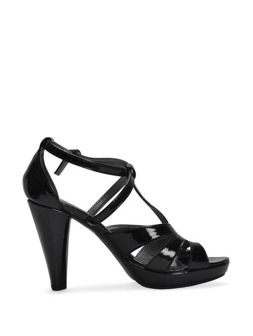black faux leather  sandal - 904430 - Very Small Image - 1