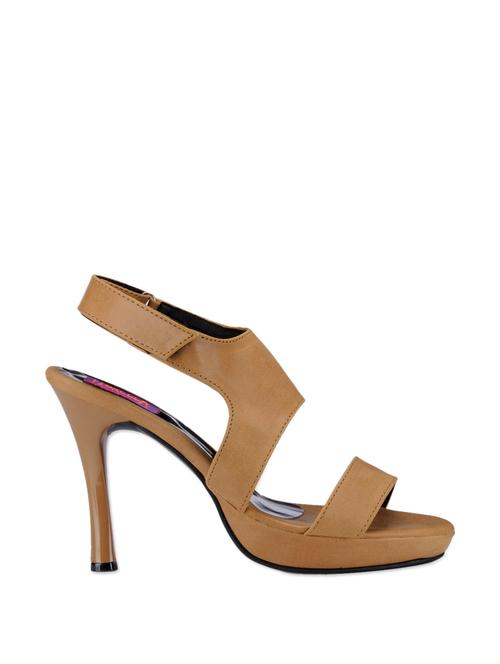 chic tan brown leatherette heels - 905773 - Very Small Image - 1
