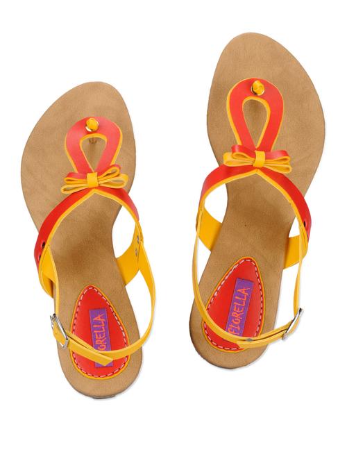 red and yellow leatherette flats - 905869 - Very Small Image - 1