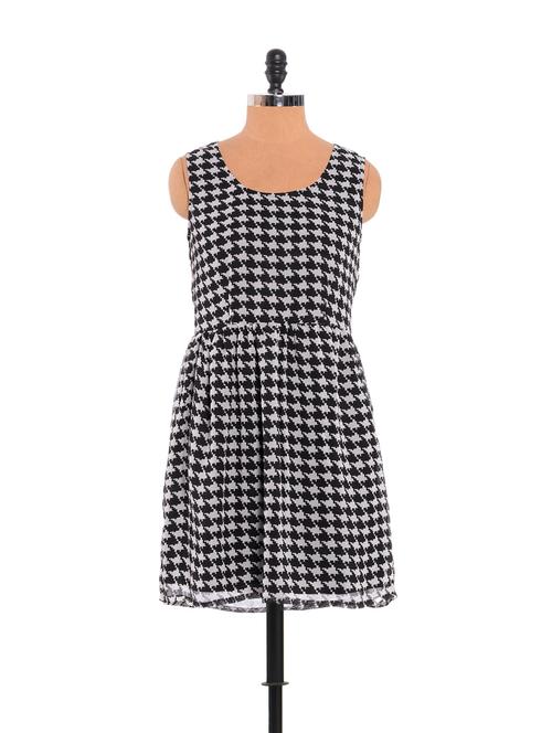 smart hound's tooth Sleeveless Dress - 906099 - Very Small Image - 1
