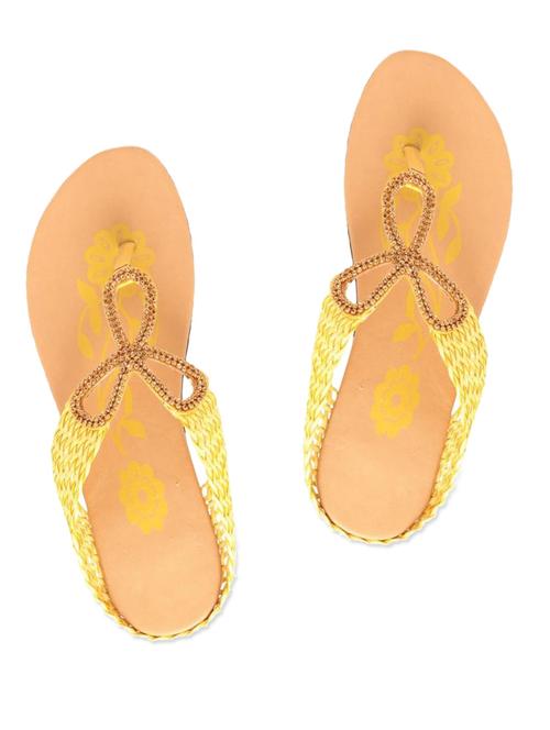 Beige and Yellow Braided Flats - 907355 - Very Small Image - 1