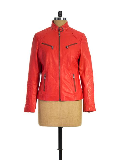 fiery red leather jacket - 907645 - Very Small Image - 1