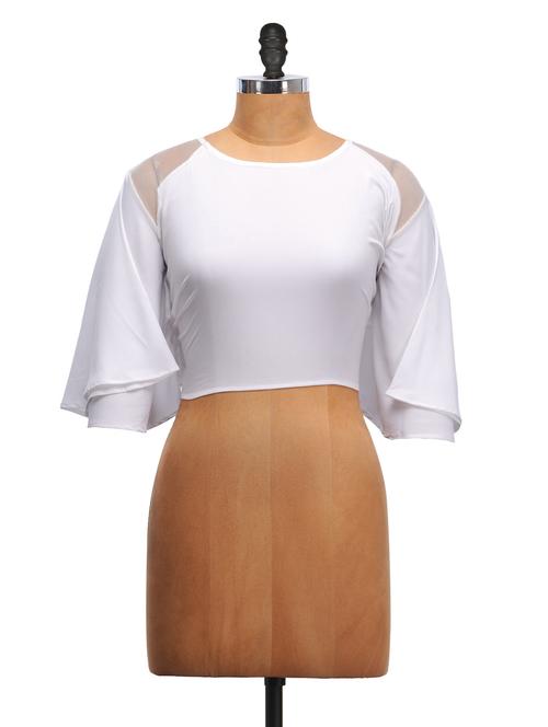 white kaftan style crop top - 907789 - Very Small Image - 1