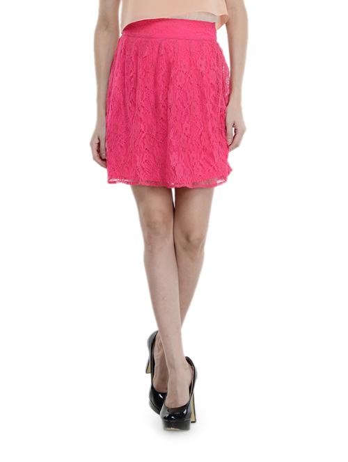 fuchsia net gathered a-line skirt - 907858 - Very Small Image - 1